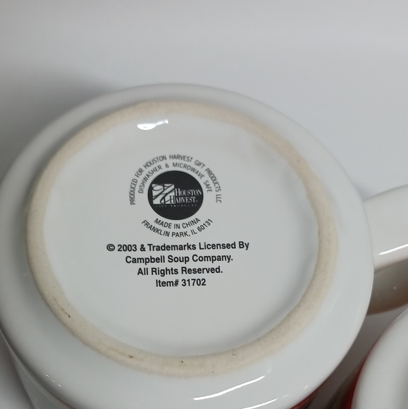 Vintage Set of Two 2003 Campbell's Cups Handled Bowl with Lid - Picture 2 of 5